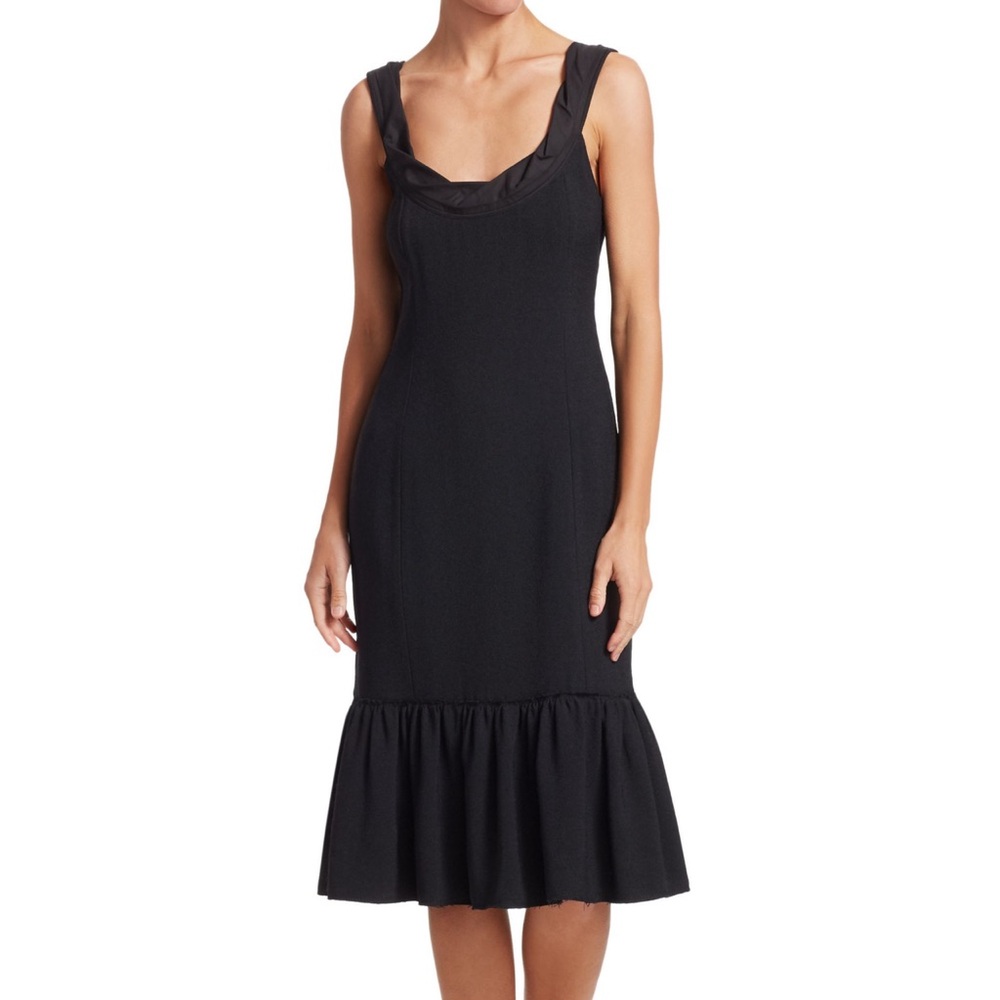 NWT Proenza Schouler scoopneck ruffle hem dress.
Size 6.